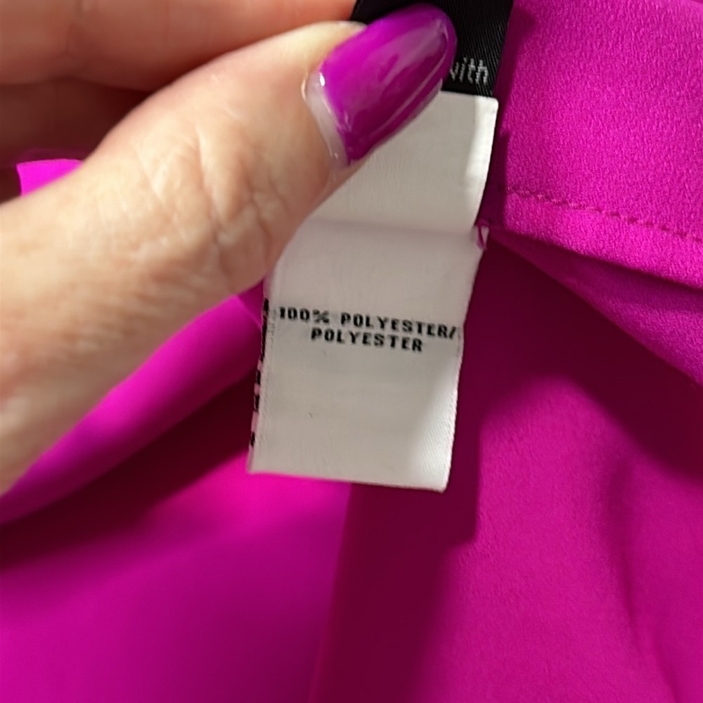 Diane Von Furstenberg Sleeveless Magenta Blouse Size P - Picture 8 of 8
